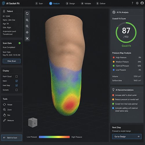 3D scanned model of lower leg amputation.